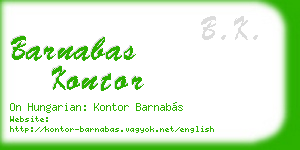 barnabas kontor business card
