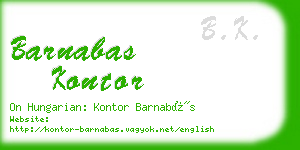 barnabas kontor business card